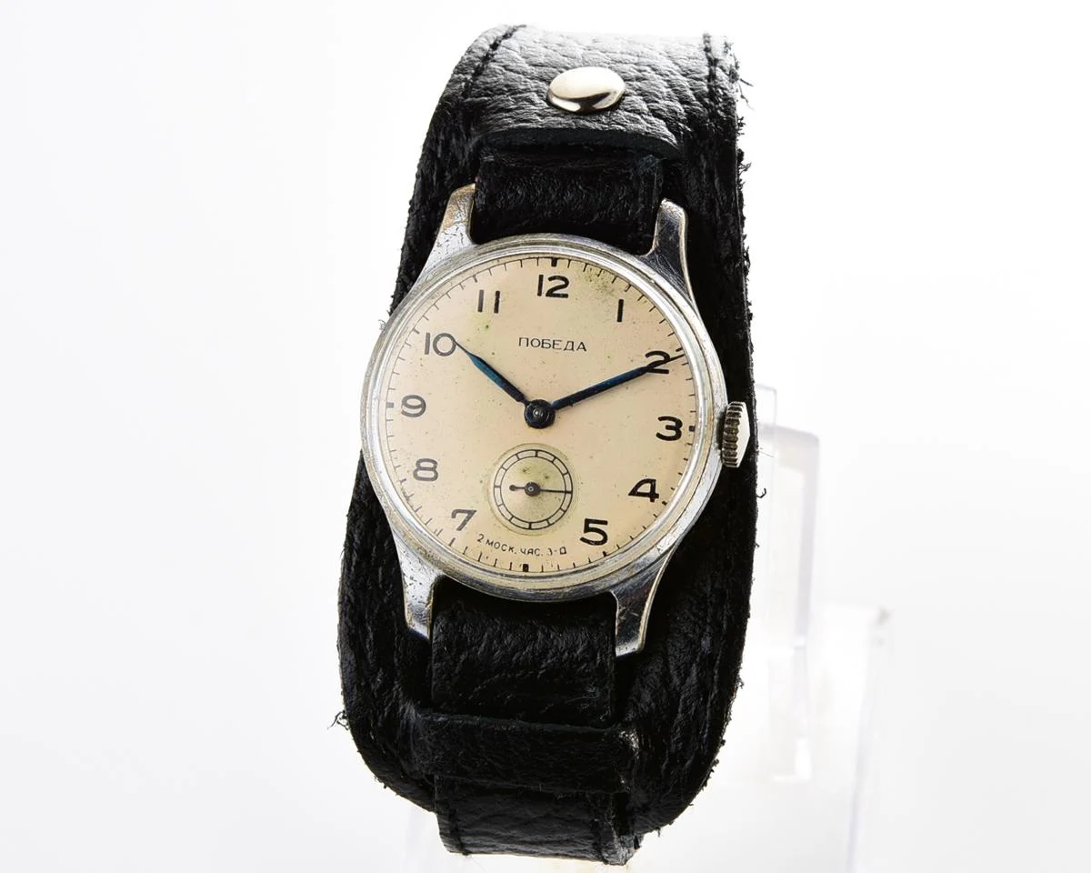 Vintage Soviet mechanical Pobeda wrist watch, from 1955