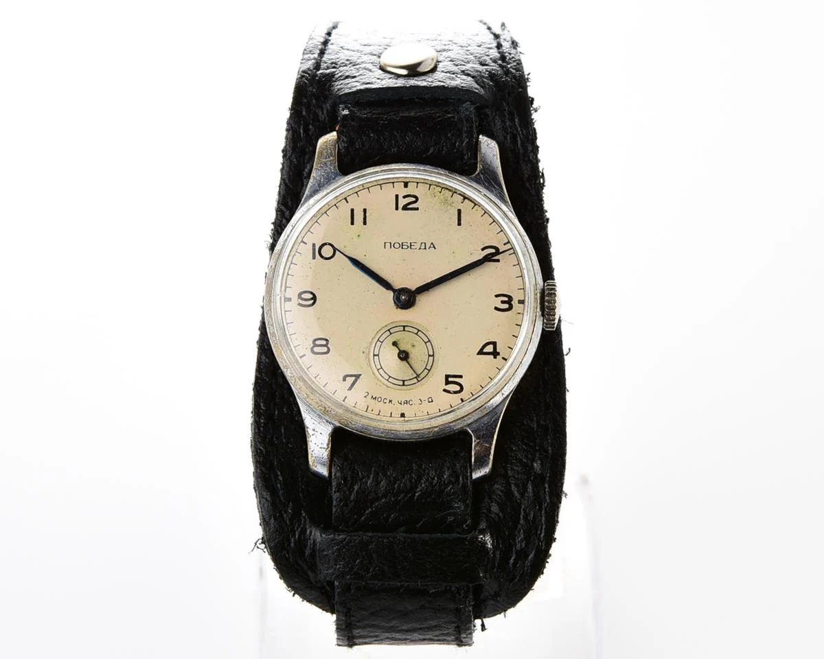 Vintage Soviet mechanical Pobeda wrist watch, from 1955
