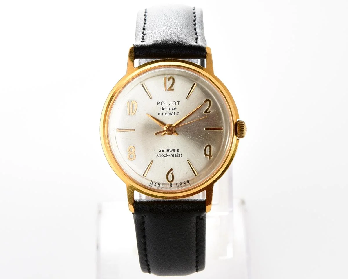 Beautiful automatic vintage gold-plated watch Poljot De Luxe!