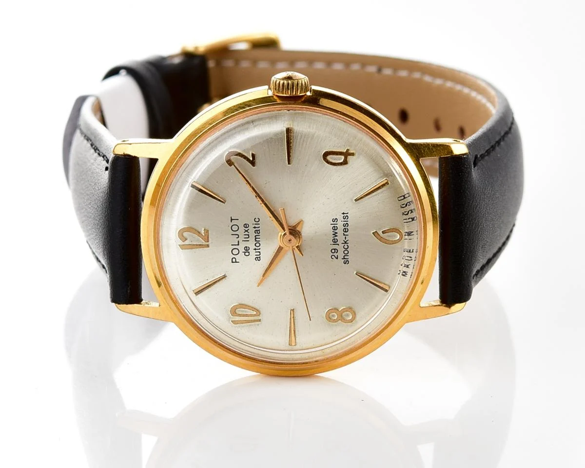 Beautiful automatic vintage gold-plated watch Poljot De Luxe!