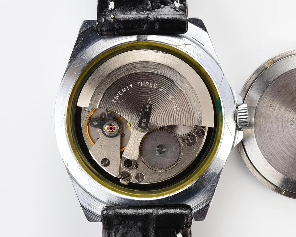 Soviet Poljot mechanical wrist watch with automatic self winding movement