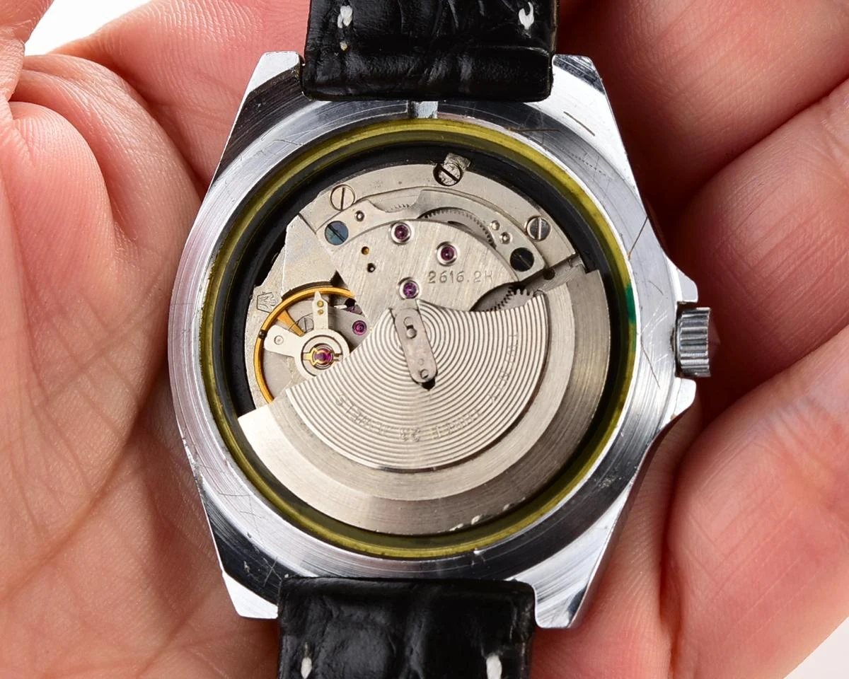 Soviet Poljot mechanical wrist watch with automatic self winding movement