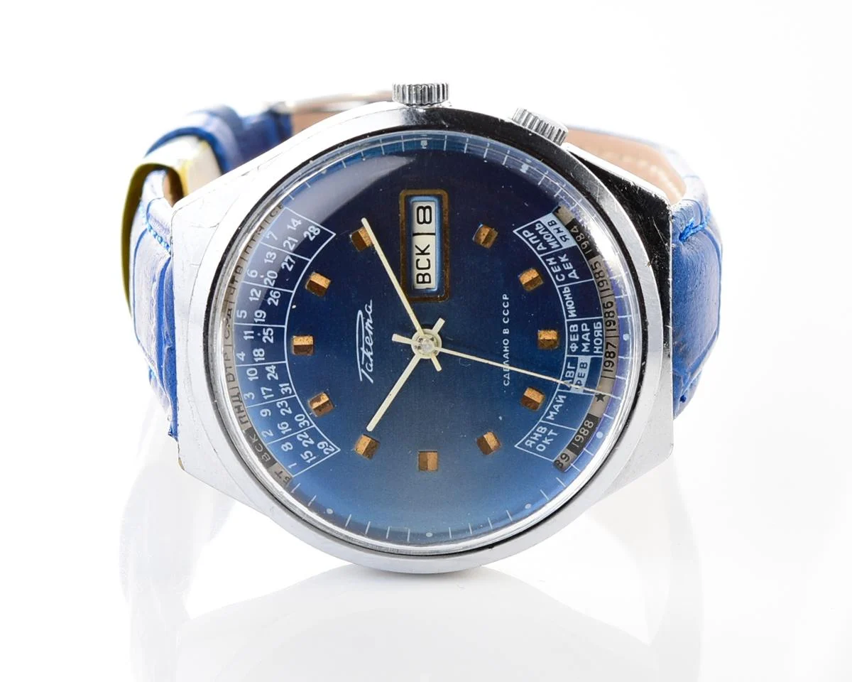 Soviet Raketa perpetual calendar mechanical watch