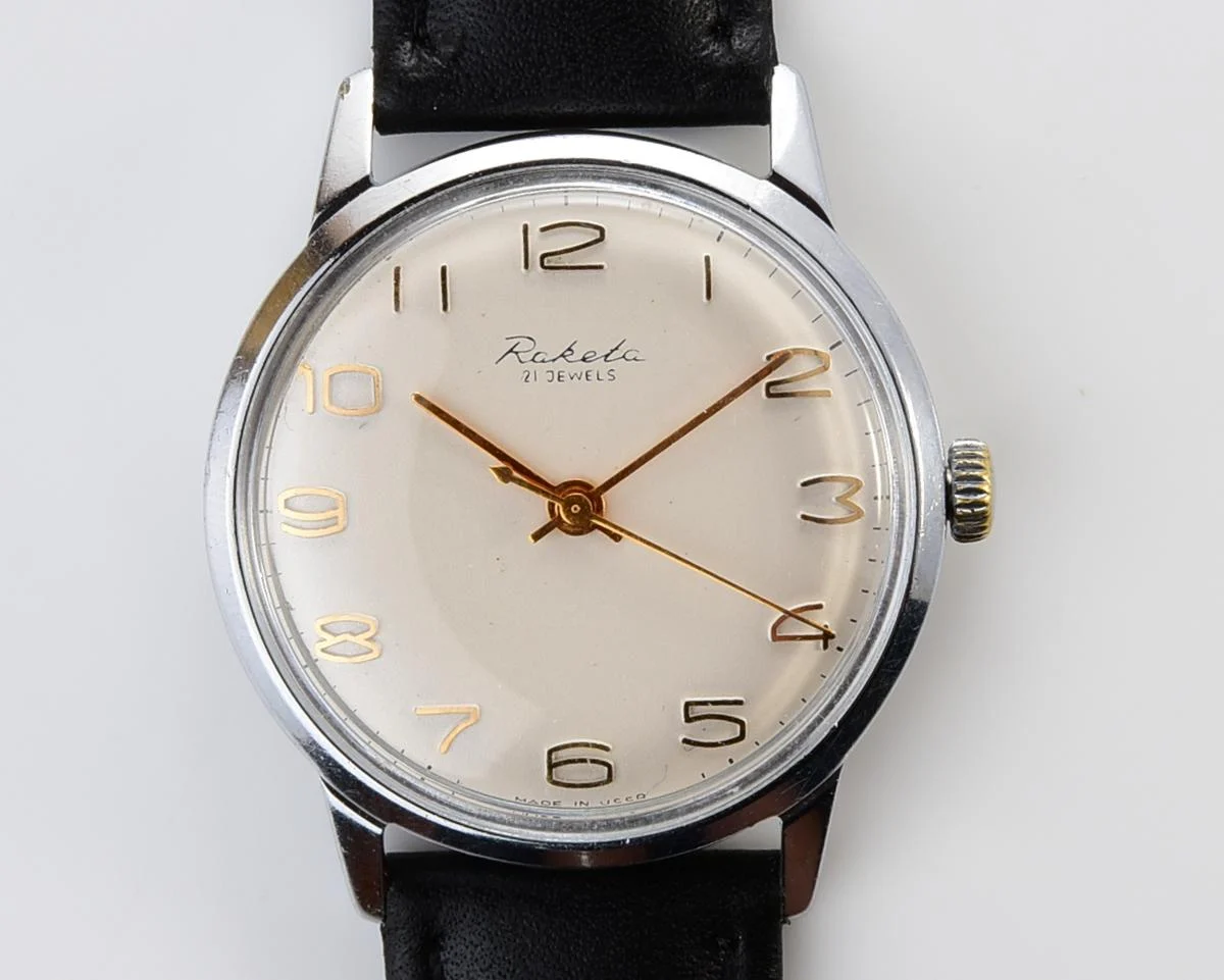 Beautiful Rare Soviet Raketa vintage mechanical watch