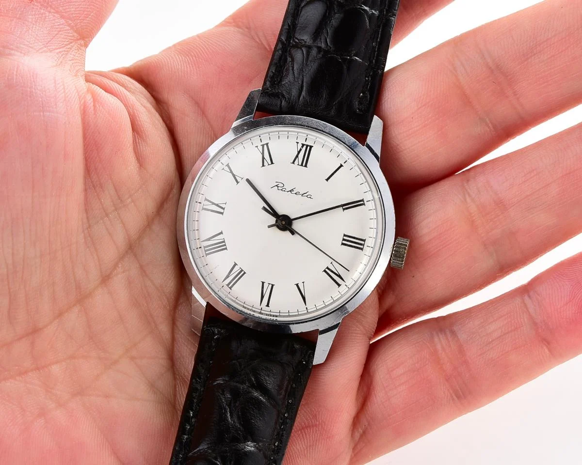 Soviet Raketa Baltica vintage mechanical wristwatch