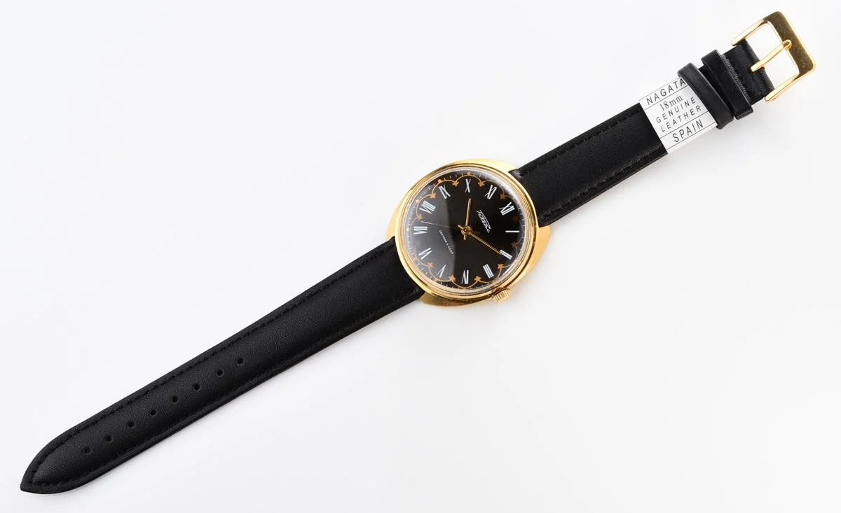 Large vintage Raketa gold-plated mechanical watch