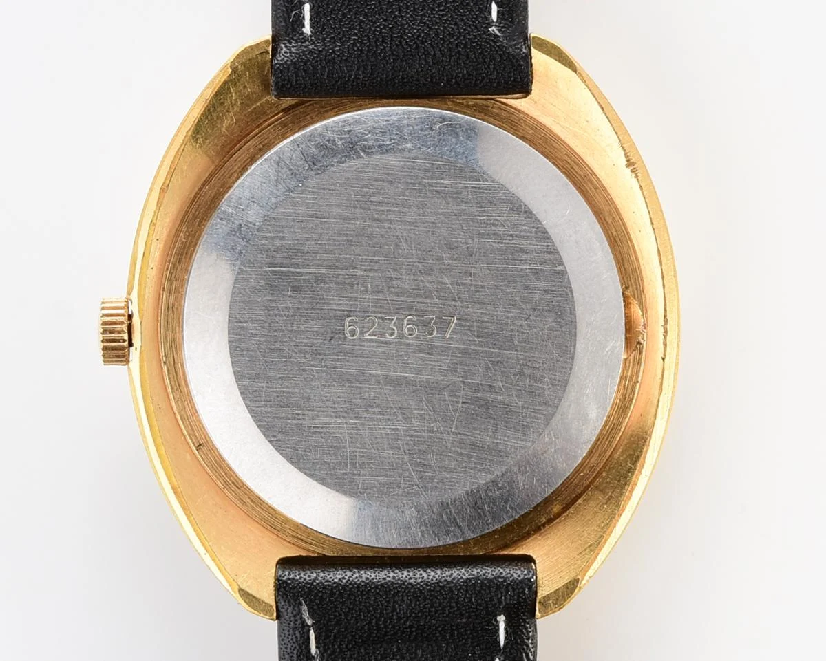 Large vintage Raketa gold-plated mechanical watch