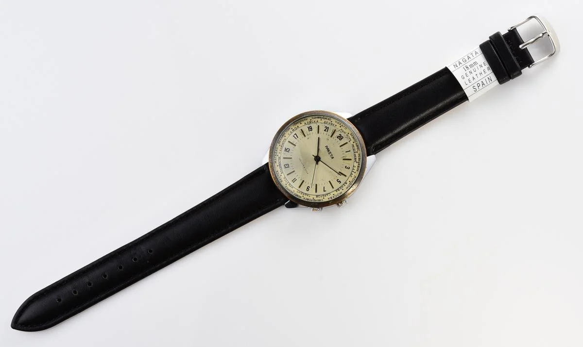 Vintage mechanical Raketa watch with 24 hours dial