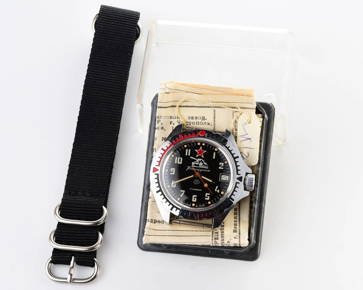 TIME CAPSULE: Vostok Komandirskie Tank mechanical watch – New Old Stock (NOS) with engraved back!