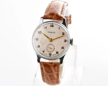 Excellent condition vintage Soviet mechanical Pobeda wrist watch, 1MChZ, 2nd quarter 1955