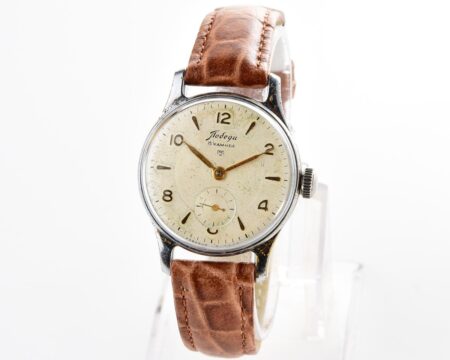 Vintage soviet mechanical POBEDA wrist watch from 1st quarter 1957