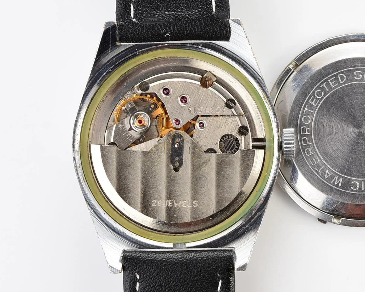 Soviet Poljot mechanical wristwatch with automatic self winding movement