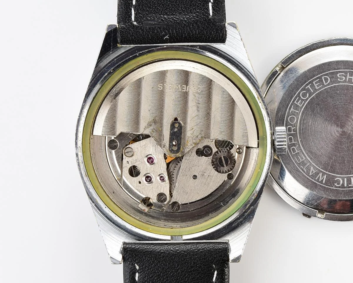 Soviet Poljot mechanical wristwatch with automatic self winding movement