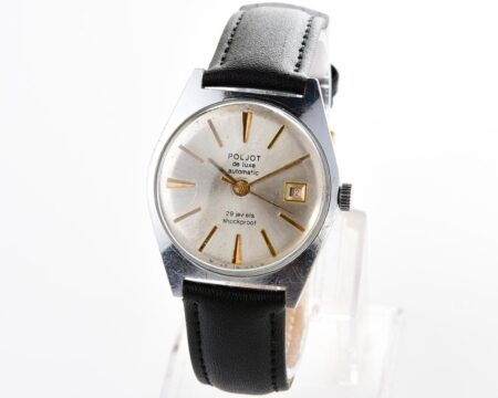 Soviet POLJOT mechanical wrist watch with automatic self winding movement