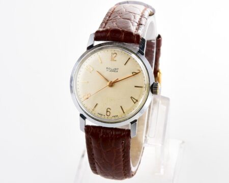 Excellent soviet vintage POLJOT mechanical wrist watch with intricate dial