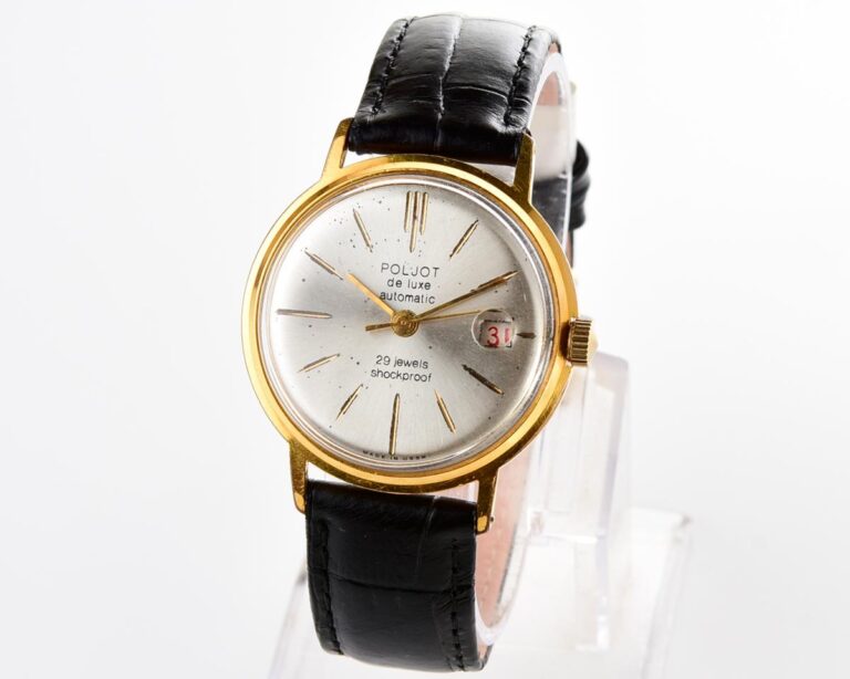 Beautiful automatic vintage gold-plated watch POLJOT DE LUXE!