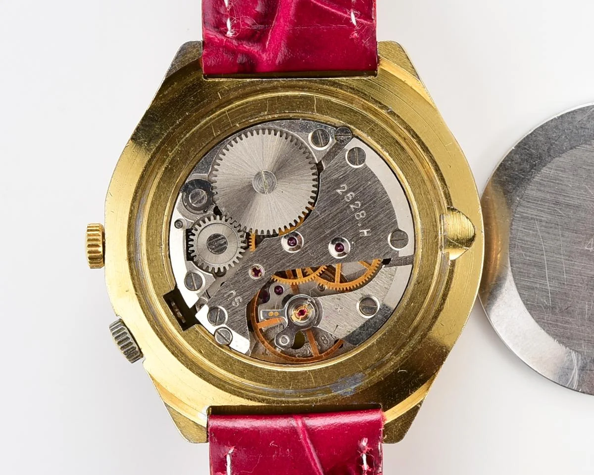 Soviet Raketa Star gold-plated perpetual calendar mechanical watch