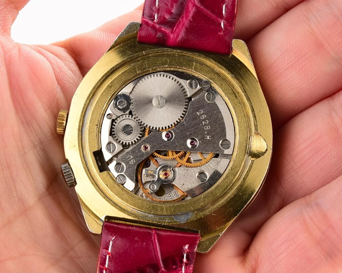Soviet Raketa Star gold-plated perpetual calendar mechanical watch