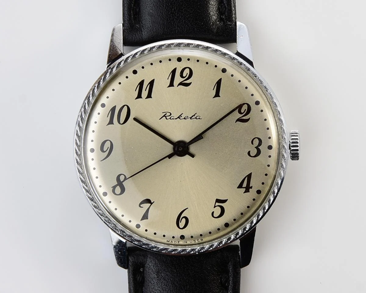 Soviet Raketa elegant vintage mechanical watch
