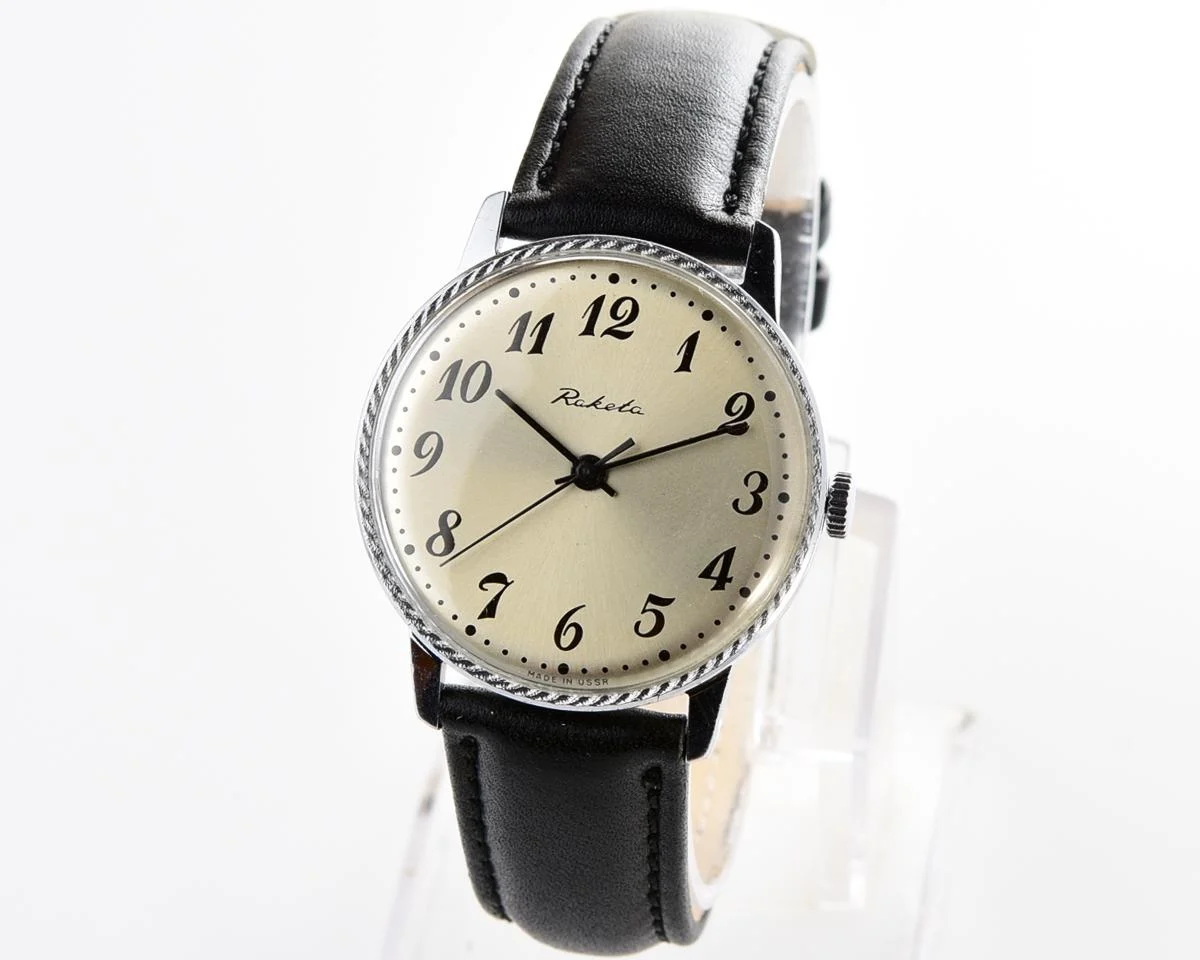 Soviet Raketa elegant vintage mechanical watch