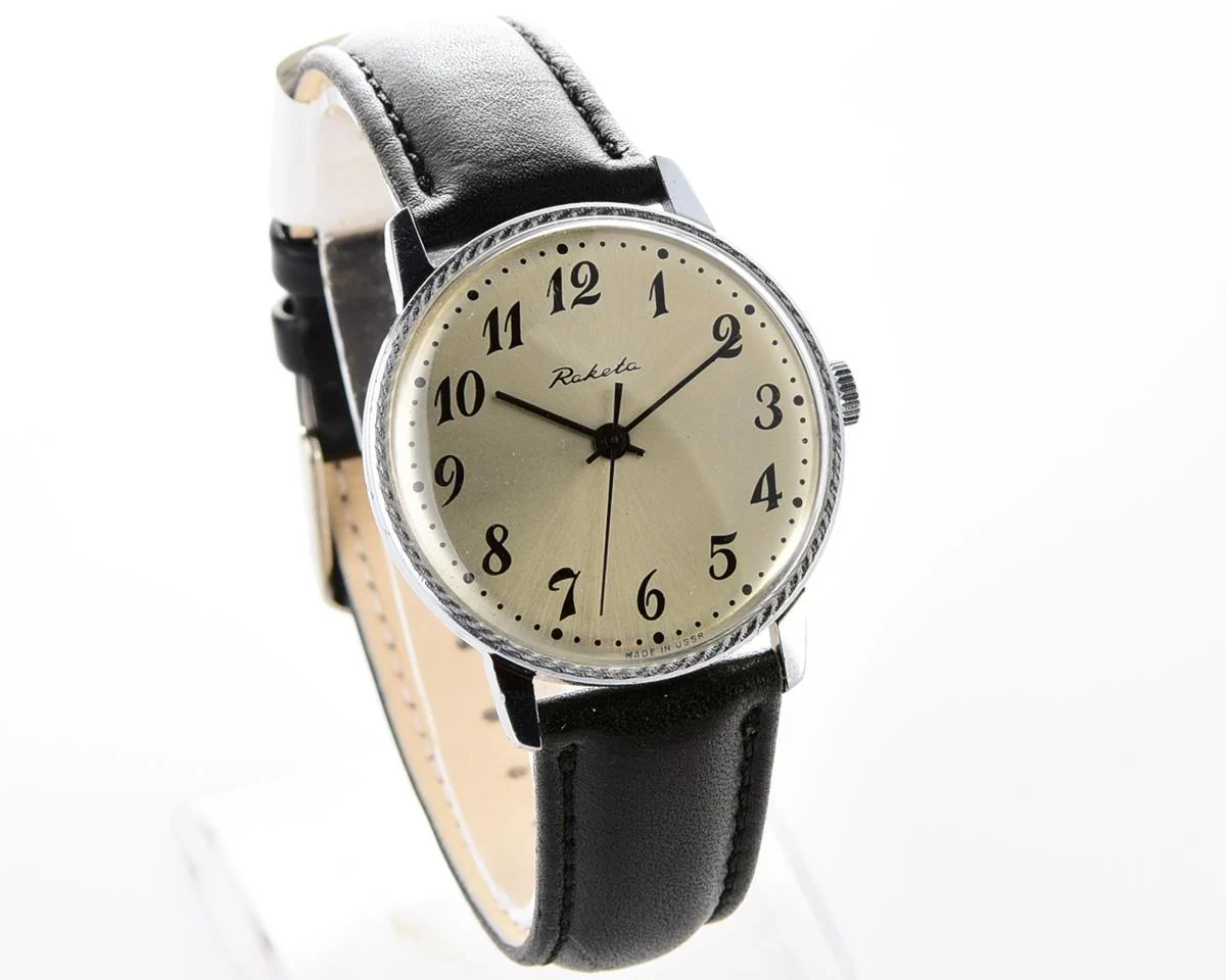 Soviet Raketa elegant vintage mechanical watch