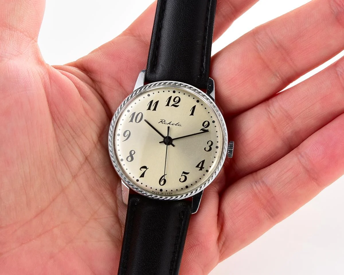 Soviet Raketa elegant vintage mechanical watch