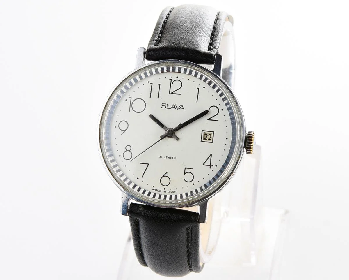 Slava Soviet mechanical vintage watch
