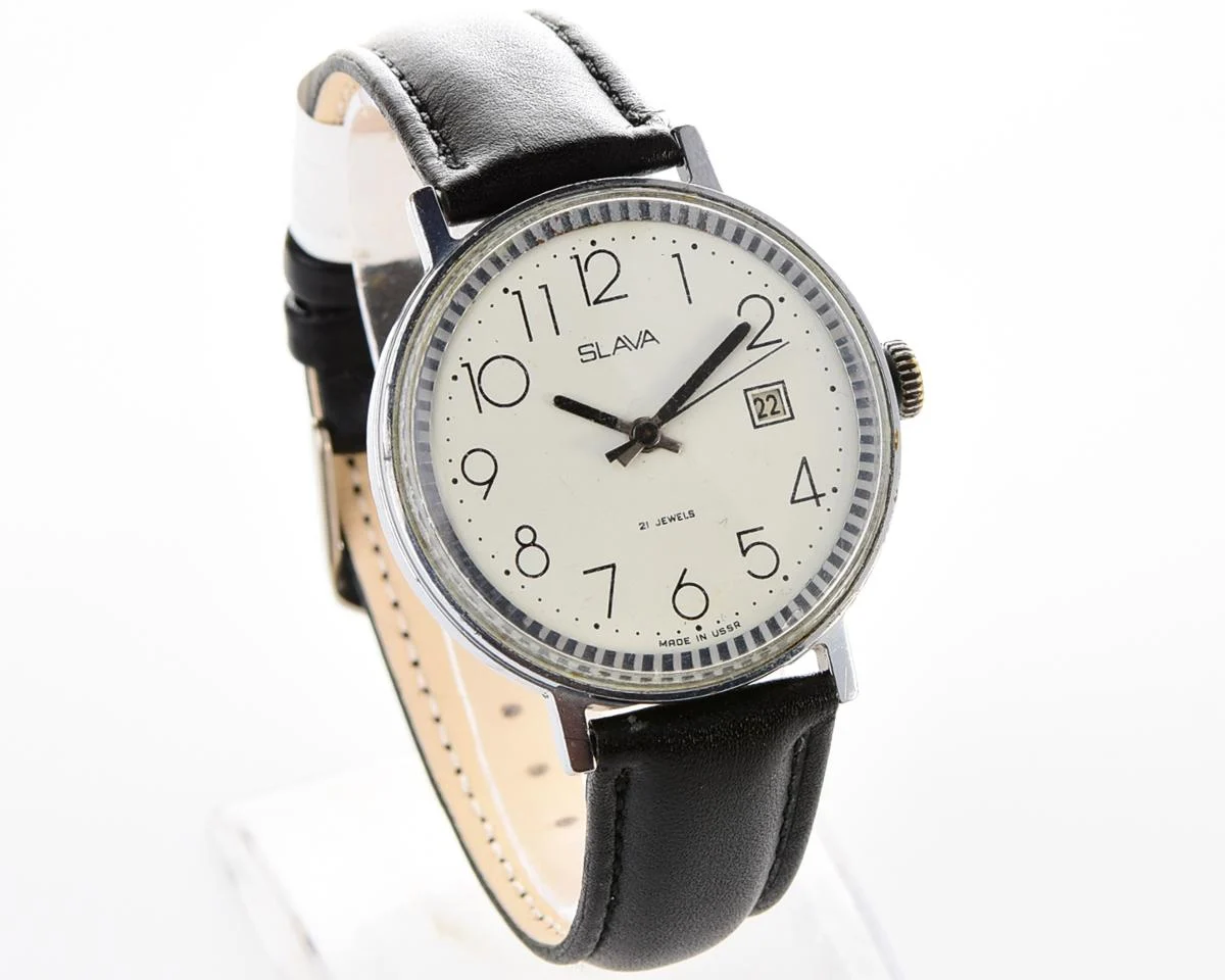 Slava Soviet mechanical vintage watch
