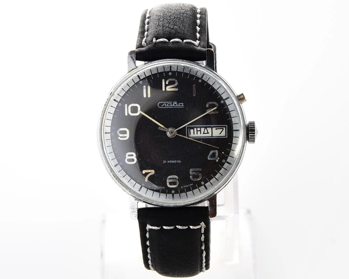 Slava Soviet mechanical vintage watch