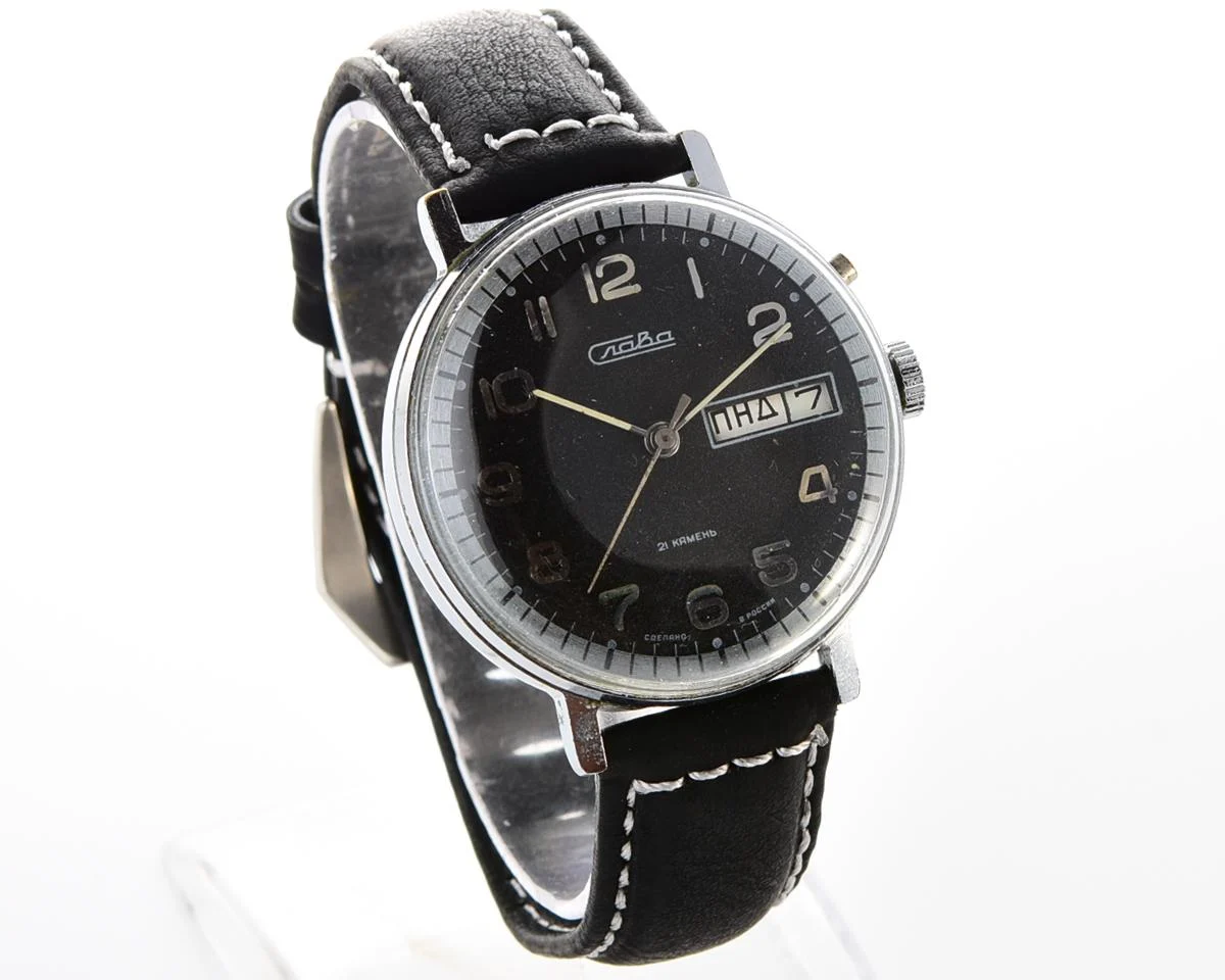 Slava Soviet mechanical vintage watch