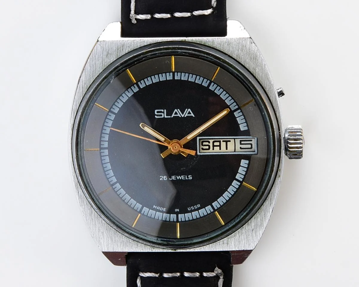 Slava Soviet mechanical vintage watch