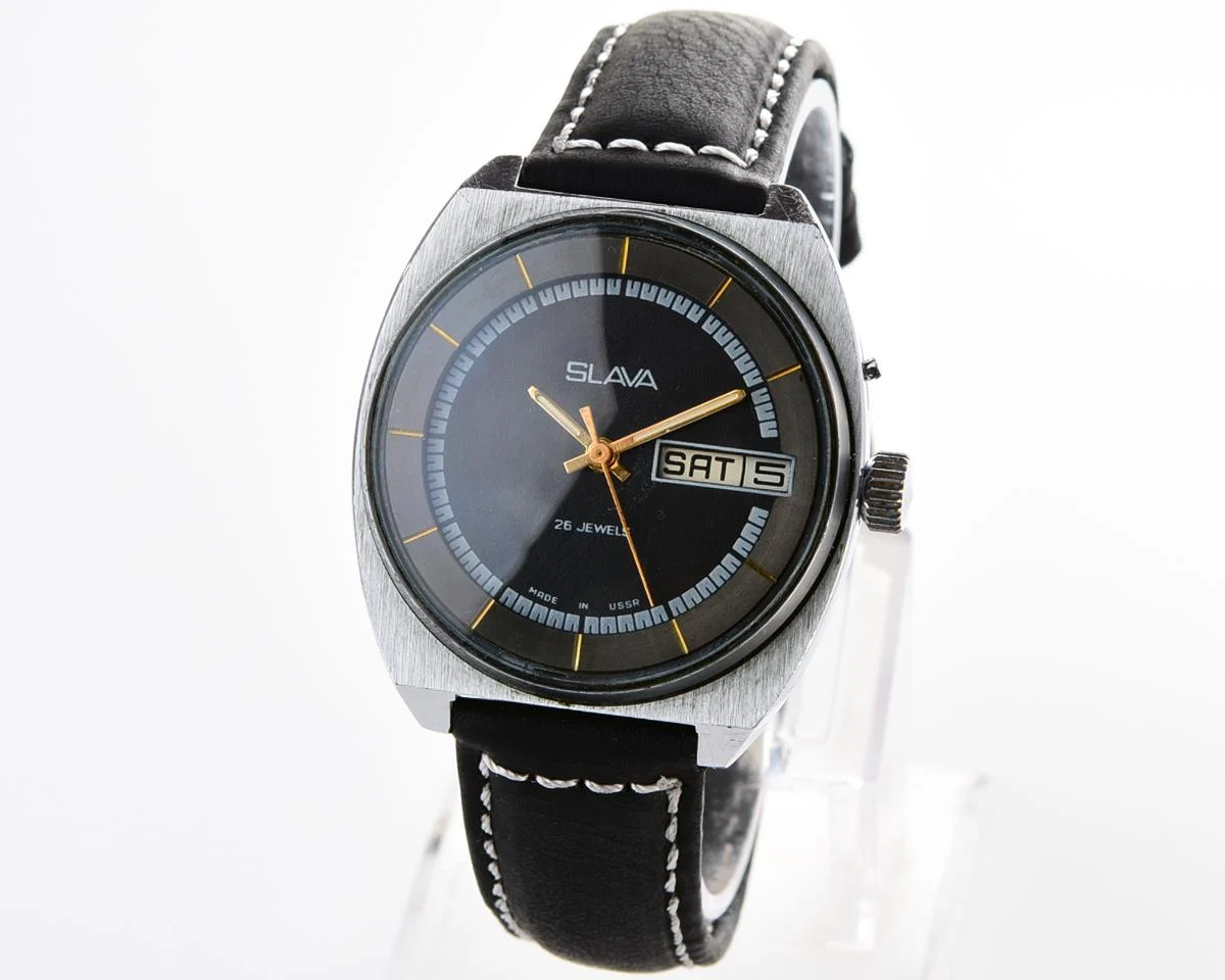 Slava Soviet mechanical vintage watch
