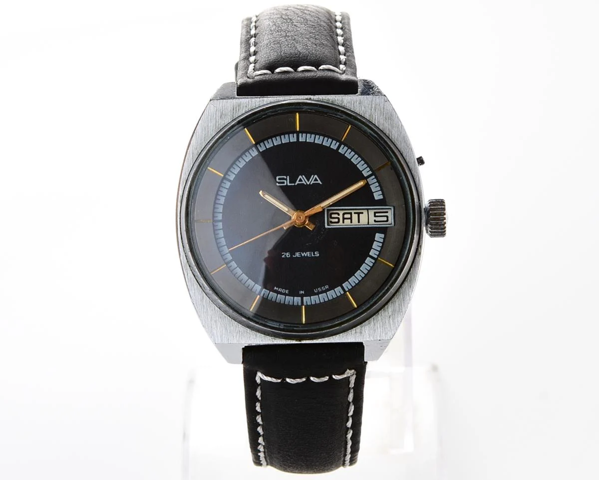 Slava Soviet mechanical vintage watch