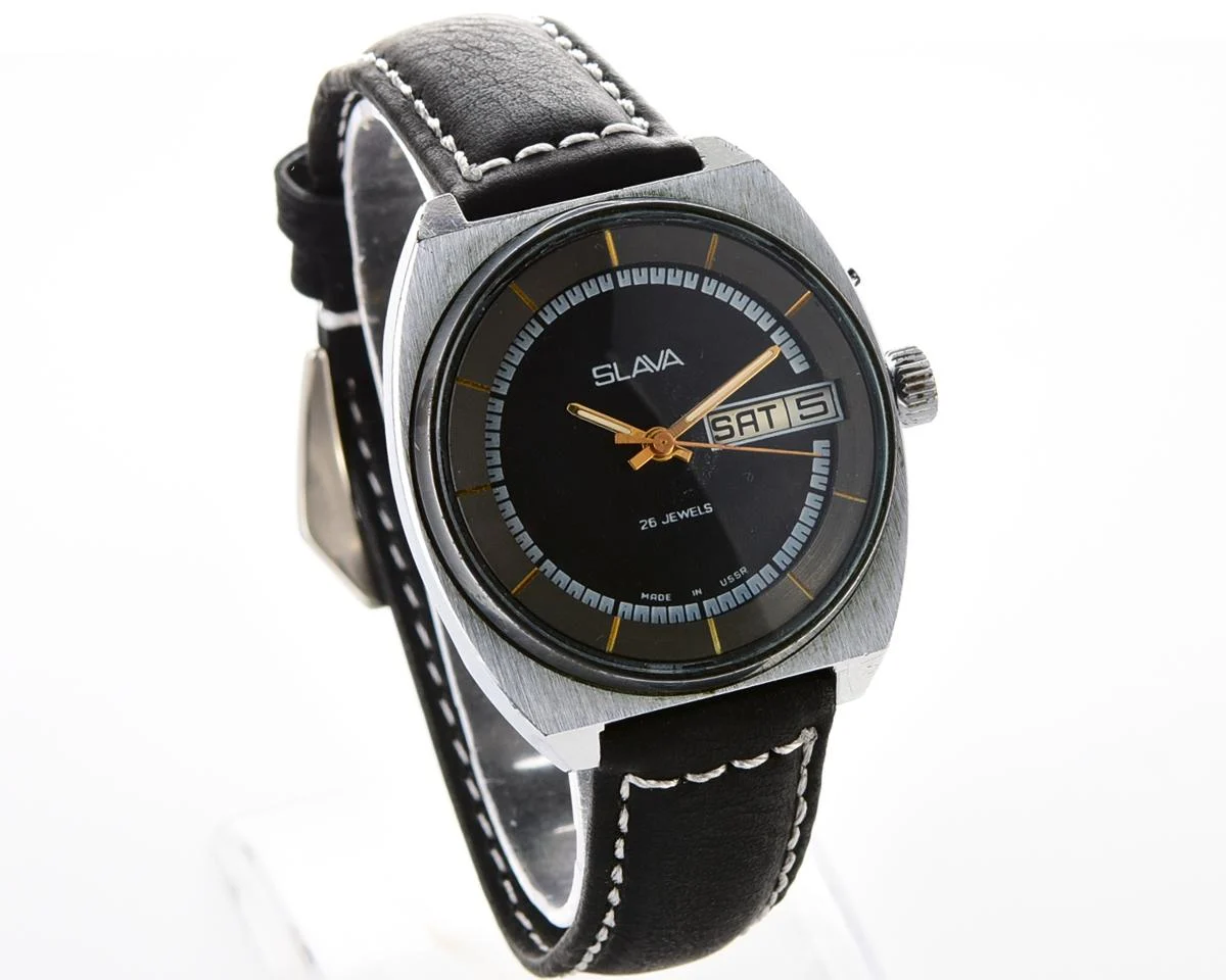 Slava Soviet mechanical vintage watch