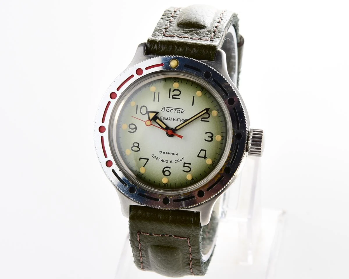 Soviet Vostok Amphibia vintage mechanical wristwatch