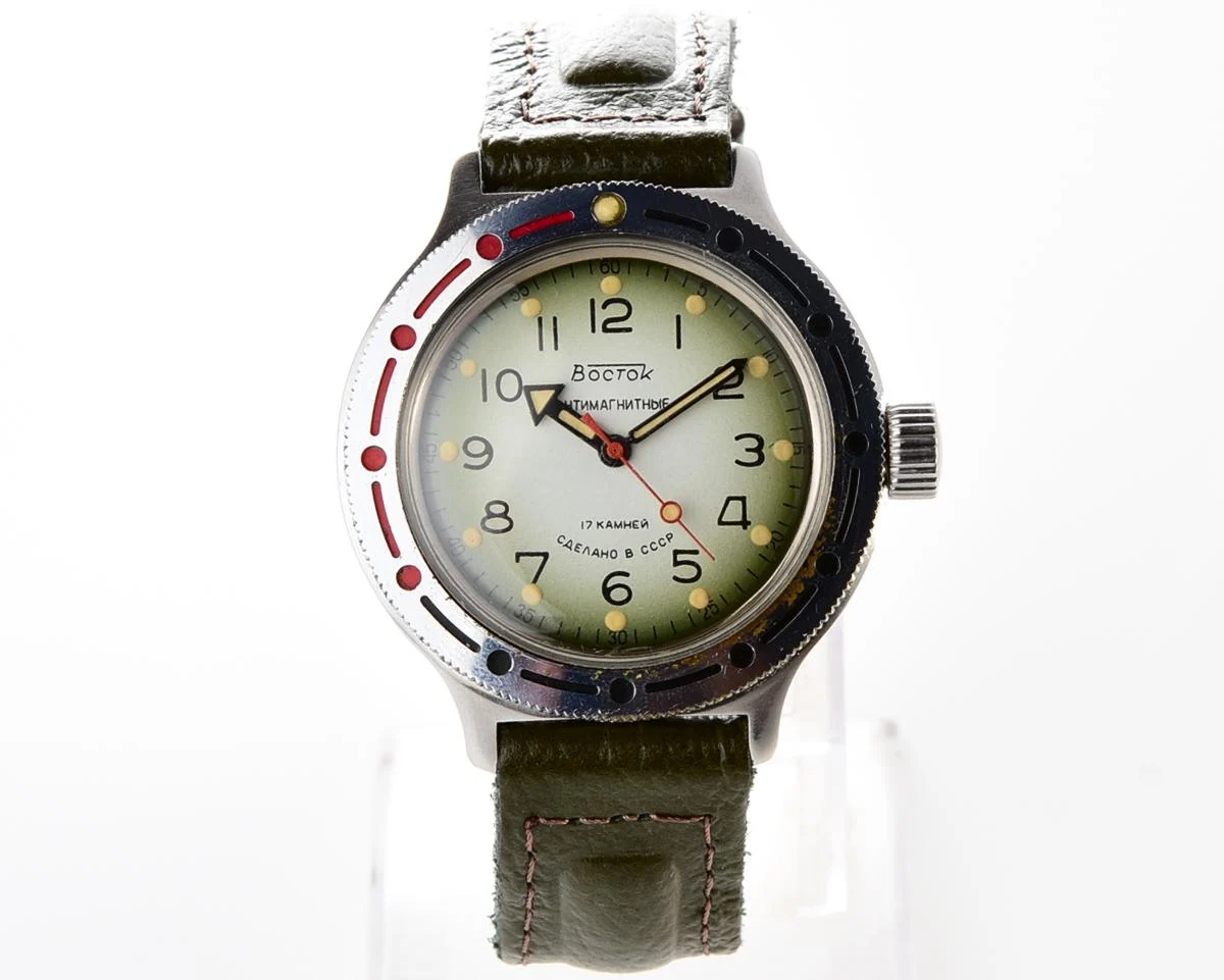 Soviet Vostok Amphibia vintage mechanical wristwatch
