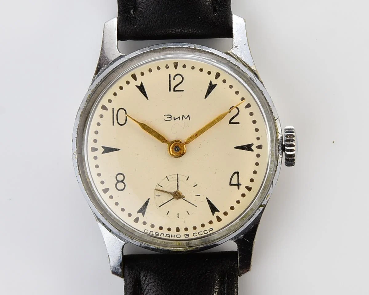 ZiM Soviet mechanical watch with cream dial - from the 1st quarter of 1956