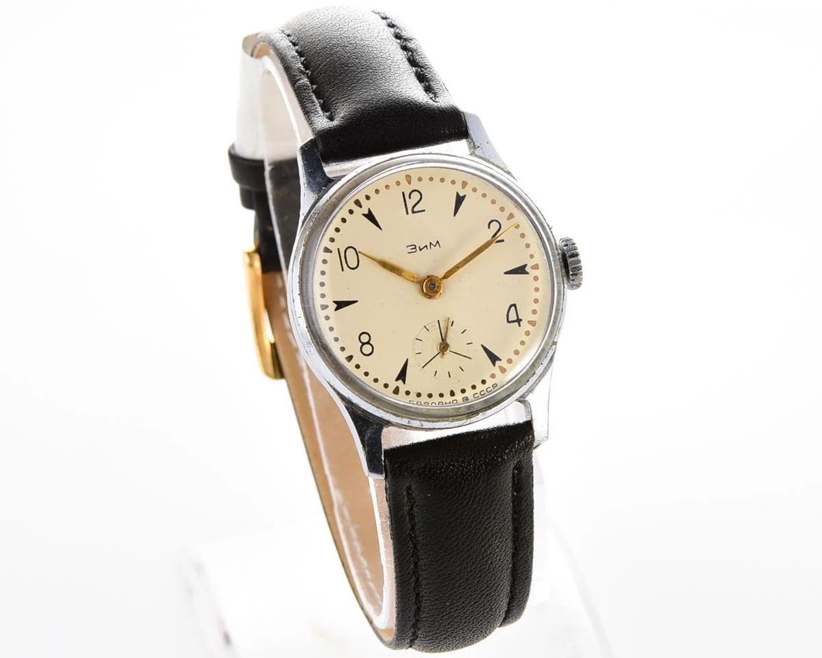 ZiM Soviet mechanical watch with cream dial - from the 1st quarter of 1956