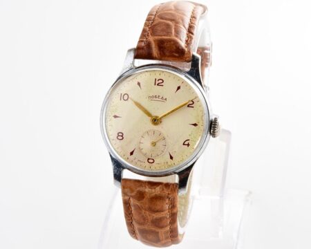 Vintage soviet mechanical POBEDA wrist watch from 4th quarter 1956
