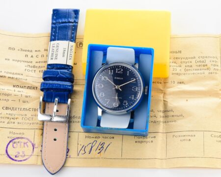 TIME CAPSULE: Mechanical POBEDA watch in box – new old stock(NOS)!