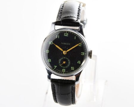 Vintage soviet mechanical POBEDA wrist watch from 1st quarter 1955