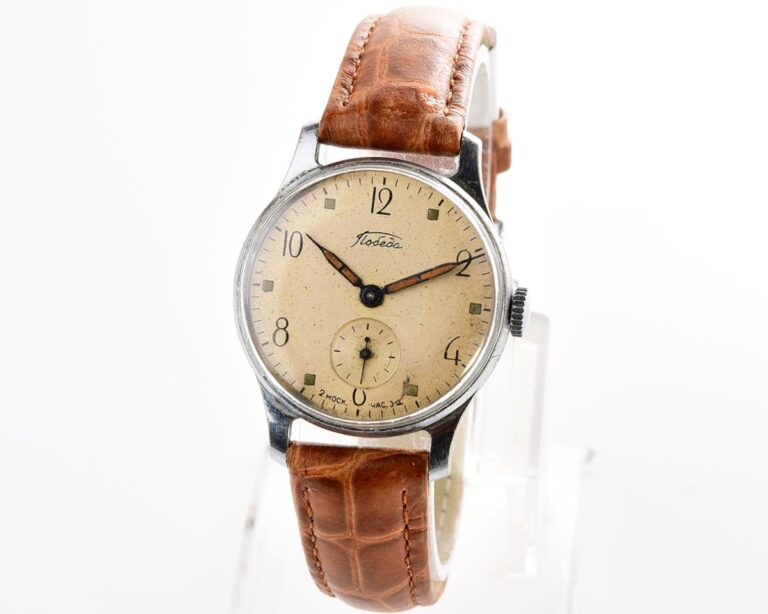 Vintage soviet mechanical POBEDA wrist watch from 1st quarter 1957!