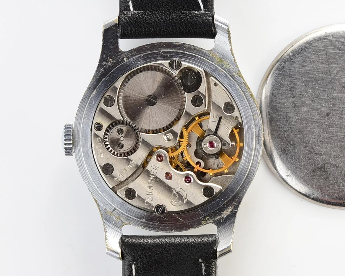 Vintage Soviet mechanical Pobeda wrist watch with rare dial