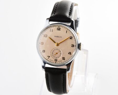 Excellent condition vintage soviet mechanical POBEDA wrist watch, 1MChZ, 4th quarter 1952