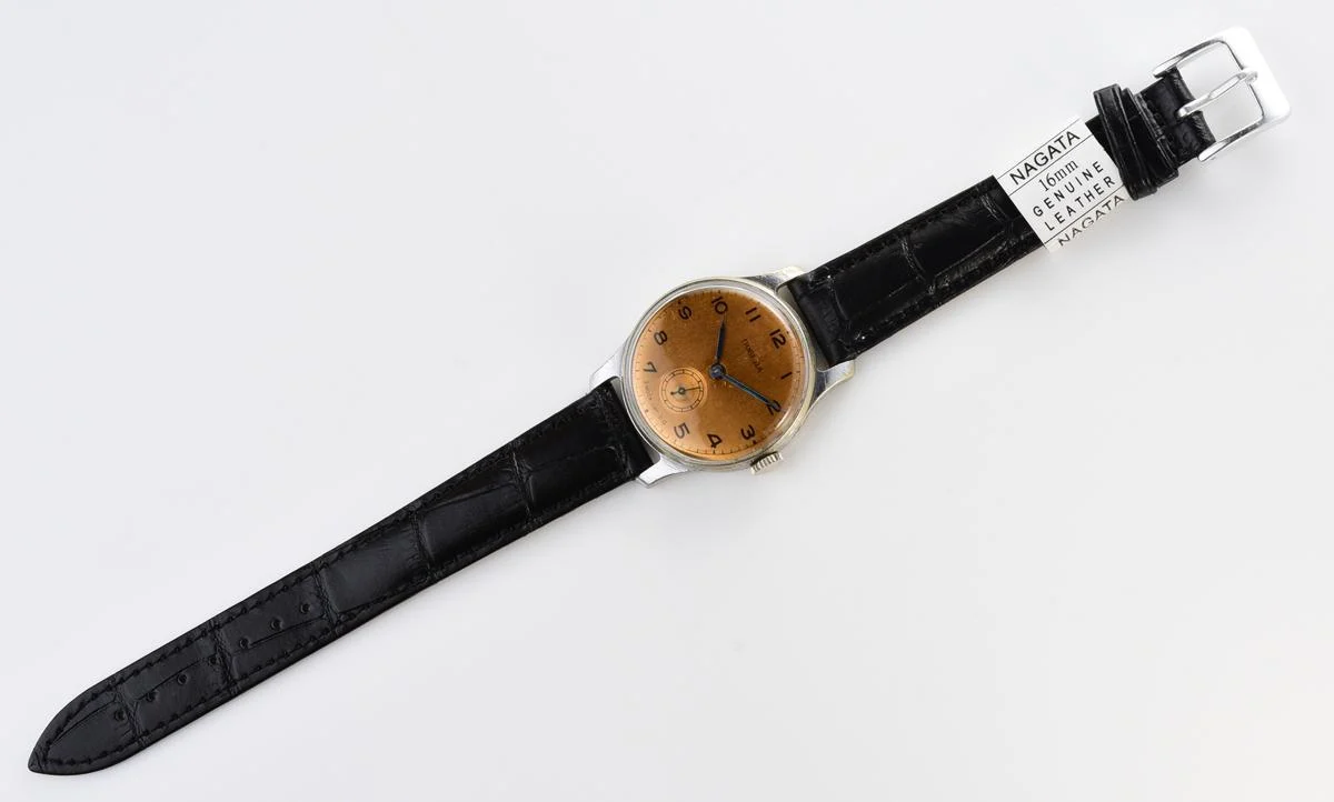 Excellent vintage Soviet Pobeda watch with bronze dial, 2nd quarter of 1956