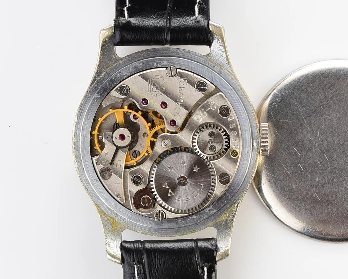 Excellent vintage Soviet Pobeda watch with bronze dial, 2nd quarter of 1956