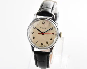 Vintage Pobeda watch with central seconds hand, 2nd quarter of 1955