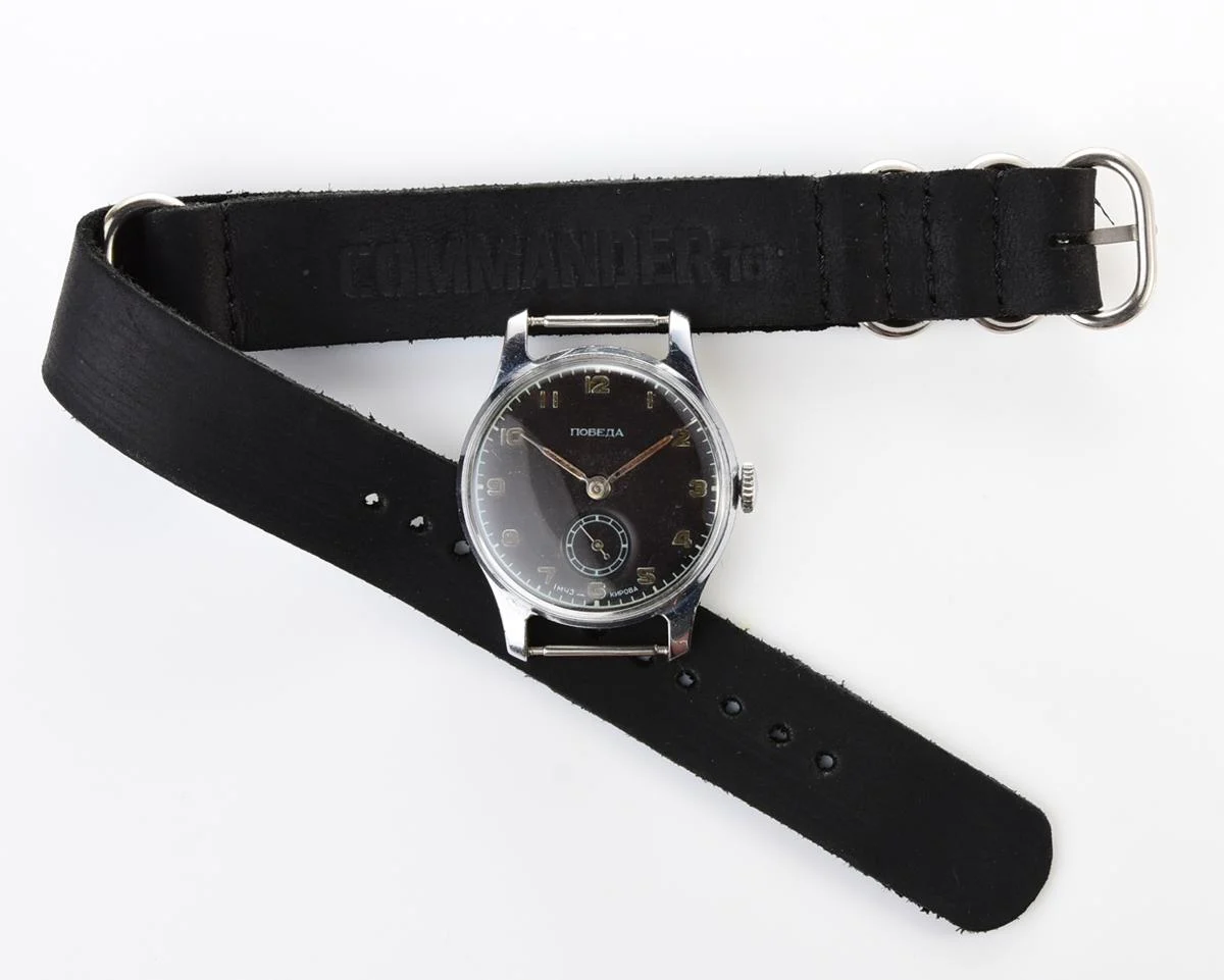 Vintage Soviet mechanical Pobeda wrist watch, 1MChZ, 2nd quarter of 1955
