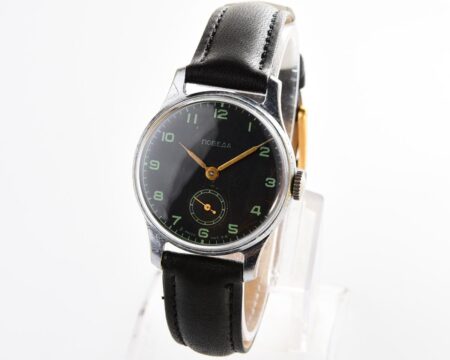 Vintage soviet mechanical POBEDA wrist watch, 2MChZ from 1st quarter 1956