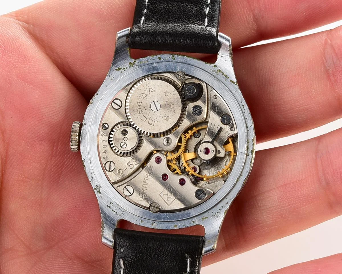 Excellent condition vintage Soviet mechanical Pobeda wrist watch, 1MChZ, 2nd quarter 1953